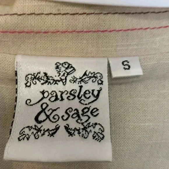 Parsley & sage cotton/silk embellished and embroidered light weight jacket - Picture 4 of 10